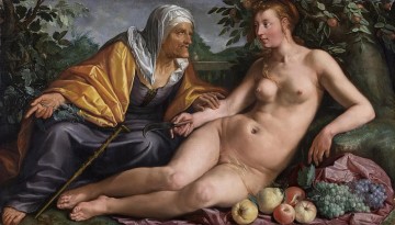  Vertumnus Pintura - Vertumnus y Pomona Francois Boucher Clásico desnudo